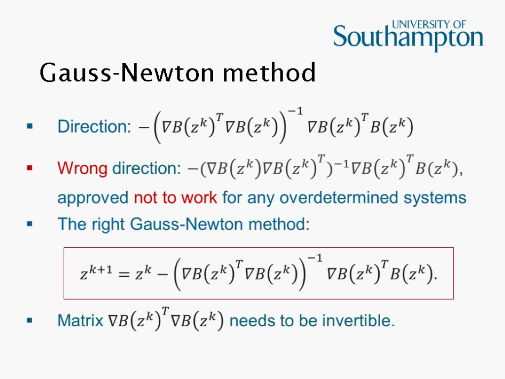 Gauss-Newton method